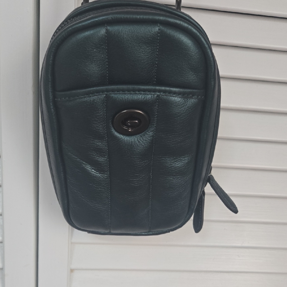 Men's Black Leather Crossbody Bag